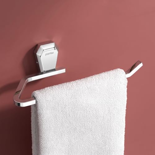 Image of Plantex Towel Holder for Bathroom /304 Grade Stainless Steel Napkin Ring /Towel Hanger /Towel Ring /Bathroom Accessories - Pack of 1 (PM-2404, Chrome)