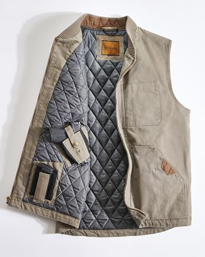 Image of Venado Concealed Carry Vest for Men - Heavy Duty Canvas - Conceal Carry Pockets