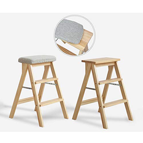 Taburete alto plegable de doble uso con estructura estable de silla multifunción 7