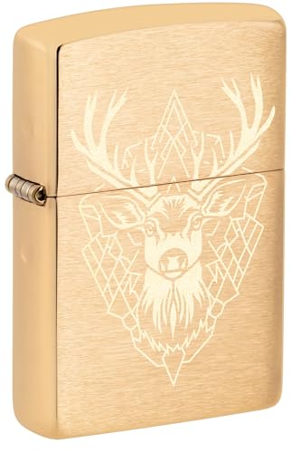 Encendedor Zippo diseño ciervo latón cepillado miniatura 1