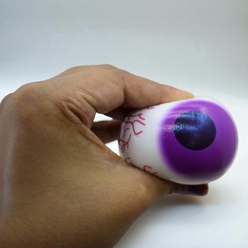 Image of Asera 12 Pcs Soft Foam Sponge Eyeball Balls Set | High Bounce Lightweight Stress Relief Toys for Kids | Halloween Party Favors, Birthday Return Gift (Eye Ball Set of 12)
