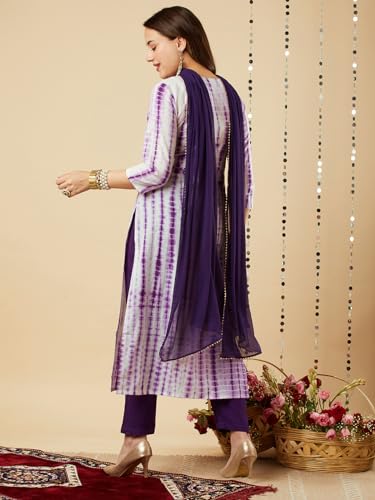 Image of GoSriKi Women's Rayon Viscose Straight Printed Kurta with Pant