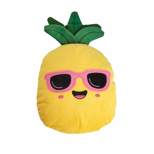 Image of BarkButler x FOFOS Summer Tough Dog Toy Pineapple - Plush & Squeaky Toys for Dogs, Dog Toys for Large Dogs (5-30kgs) - Yellow