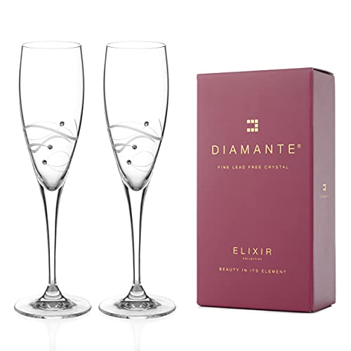 DIAMANTE Swarovski - Juego de 2 copas de champán (2 unidades)