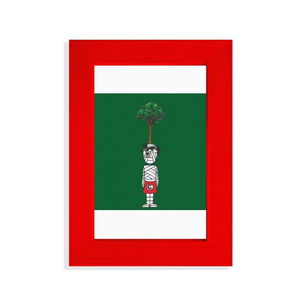 Cadre photo rouge arbre tunisien pour embellir votre salon familial