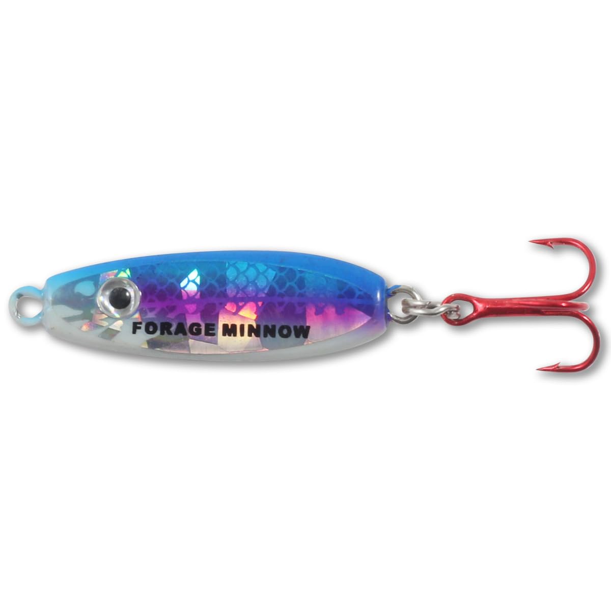 Northland Tackle FMS3-25 Forage Minnow Jig'n Spoon, 1/8-Ounce, Super-Glow Rainbow