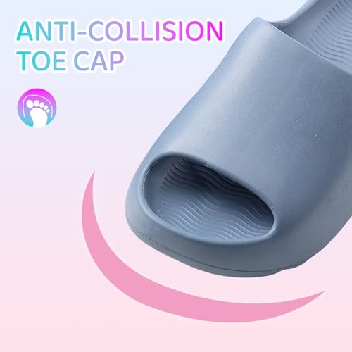 Image of Cloud Slides for Kids,Boys Girls Shower Slippers Bathroom Pool Sandals,Toddler Home House Open Toe Comfy Thick Sole Slippers,Summer Non-Slip Beach Shoes