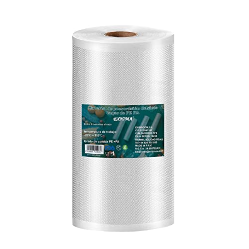 EXNIMA, PACK 2 Unidades, Rollos para Envasar al Vacío, Bolsas Gofradas, Perfectas para Conservación de Alimentación, Bolsas de Vacío, Utensilios de Cocina, Accesorio Envasadora, Medidas 20x300cm Cover