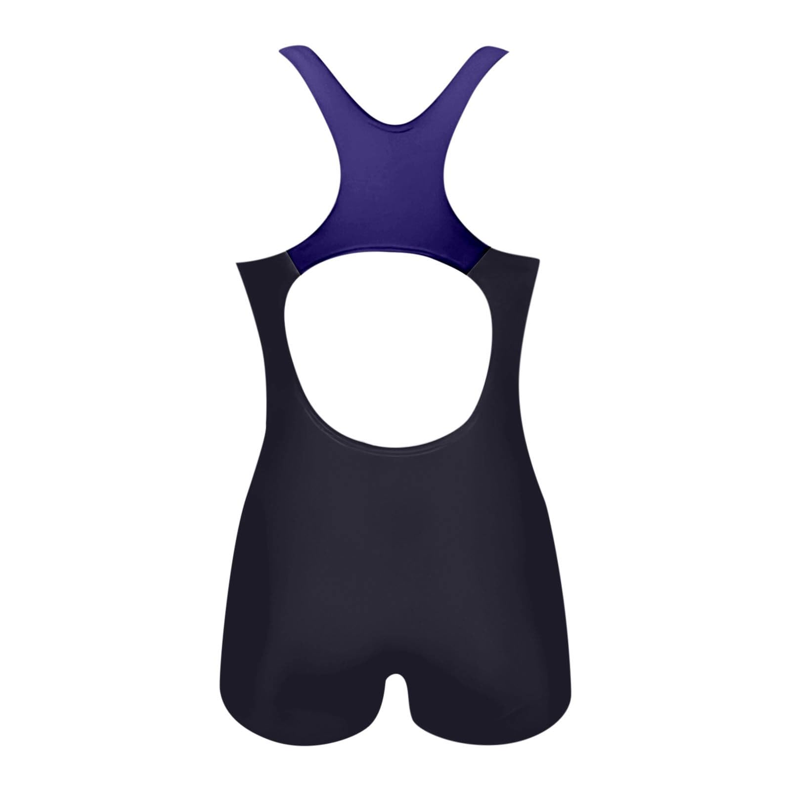 Traje de baño Deportivo de Cuello, Tankini Deportivo, Monokini con diseño de Bloques de Color y Espalda Abierta.#A