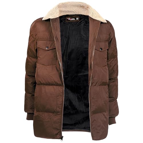 Moda West Wholesale Men's Quilted Jacket w/Sherpa Collar Bulk Case3