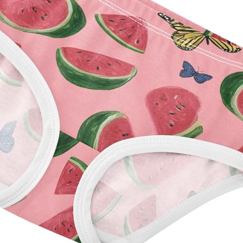 Wusikd Watermelon Butterfly Girls' Underwear Cotton Pink Girls Briefs Soft Toddler Underwear 2T4