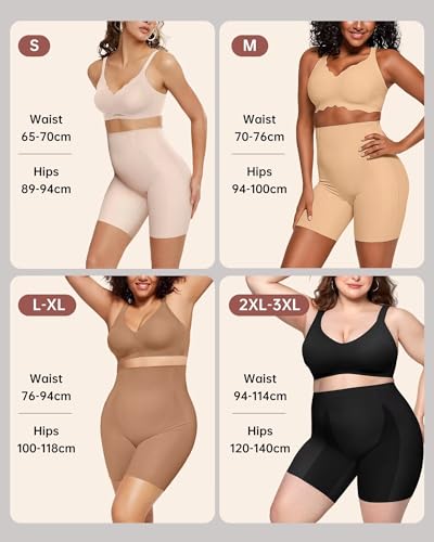 Image of Vertvie Tummy Control Shapewear Shorts for Women Butt Lifting Body Shaper Shorts High Waisted Seamless Girdles Under Dress
