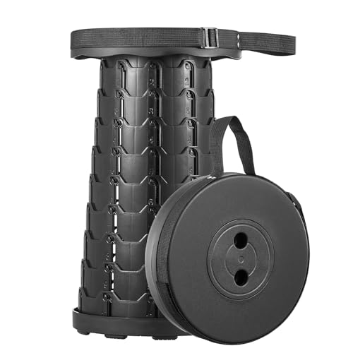Yabano Hesanzol Taburete telescópico portátil plegable retráctil para camping, jardín, pesca, senderismo, viajes, barbacoa, taburete plegable ajustable