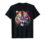 Cool Tiger on colorful painted Tiger T-Shirt