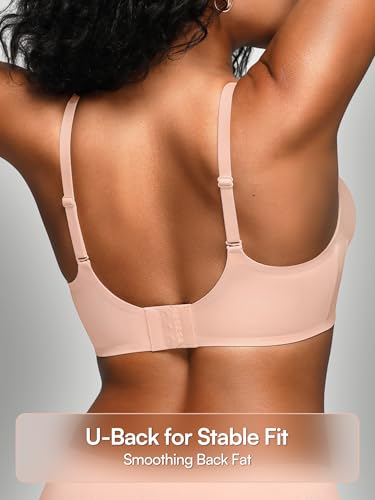 Image of Wireless Jelly Bras for Women No Underwire - S-2XL Seamless Padded T-Shirt Bralette with Support, Comfortable Everyday Bra