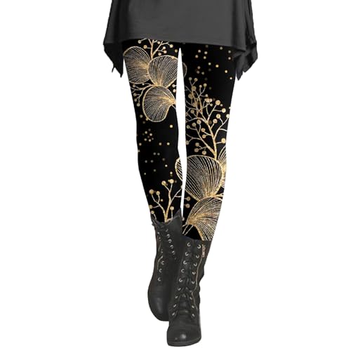 Leggings deportivos para mujer sexy – Vintage Tummy Control Pantalones Yoga – Cintura alta de otoño e invierno cálidos – 2024 Moda Push Up Leggings deportivos – Estampado de leggings térmicos, azul