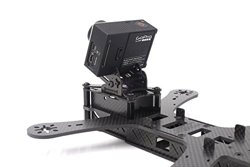 Usmile® Fpv Carbon Fiber 20-50 Degree Adjustable Camera Mount Fix For Gopro Runcam Gep150 Gep180 Gep210 Frame Kit #TOP5