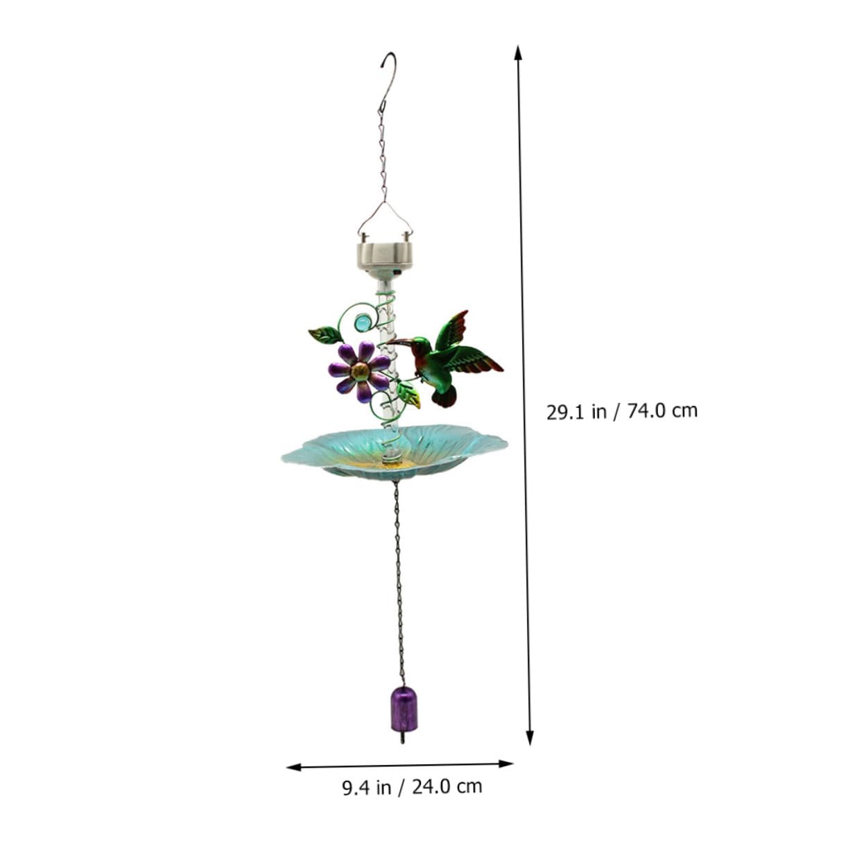 Outdoor Garden Bird Feeder Solarlicht Hängende Eisenzufuhr Vogelbedarf