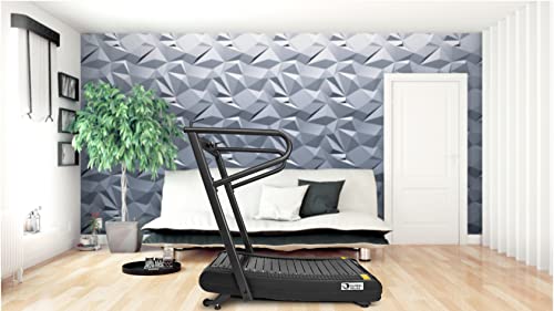 KEIZAN Curved® Manuelles Laufband (neues Modell 2023) - Schwarz - Kompaktes Design, funktioniert ohne Strom - Bedienfeld… – Bild 5