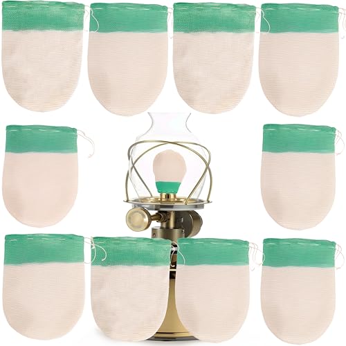 Propane Lantern Mantles for Gas Lamps 10 Pcs U-Shaped Mantles for Outdoor Camping, Gas Light Replacement Covers for Propane Lanterns & Long-Lasting