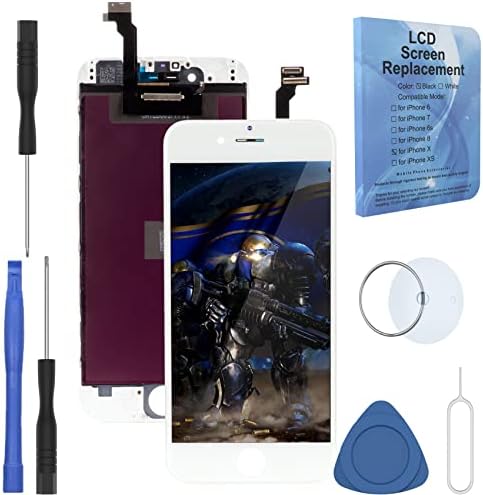 for iPhone 6 (4.7 Inch) (A1549, A1586, A1589) Front Glass Screen Replacement LCD Digitizer Assembly Touchscreen with Repair Tools kit White