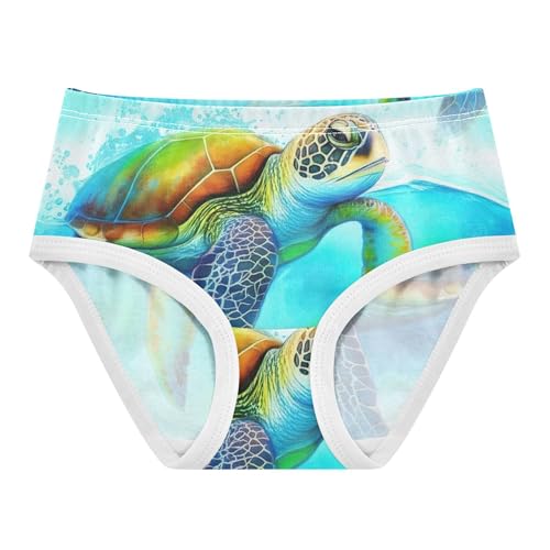 Sea Turtle Blue Girls Underwear Toddlers 2t Cotton Girl Panties Cute Animal Underpants Briefs