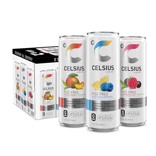 CELSIUS Fizz Free Variety Pack, Sugar Free Energy Drink, 12 Fl Oz (Pack of 12)