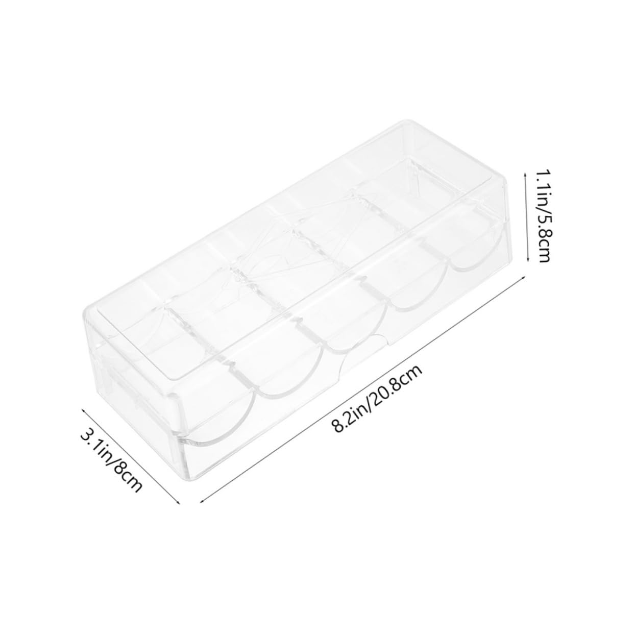 CIYODO Gambling Chip Box Poker Chips Organizer 100 Chips Storage Container Tray Cover Poker Chip Rack Chips