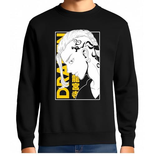 the Fan Tee Sudadera Adulto Sin Capucha de Hombre Dibujos Animados Tokio Anime japonés – Banda Callejera y Líder del Rubio, Mikey, Gang 009 3XL