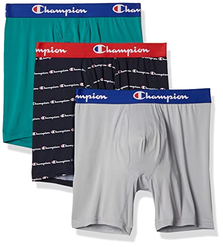 Champion Mens Lightweight & Breathable Stretch (Pack Of 3) Boxer Briefs, Black/Gray/Black, Medium Us #TOP10