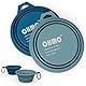 OHMO Faltbare Hundenapf, (2 Stück 350ml, Dunkelblau&Hellblau) Premium Silikon Haustier Wassernapf für Katzen & Hunde, Tragbare Hundereise-Napf Faltbar für Outdoor Camping Wandern