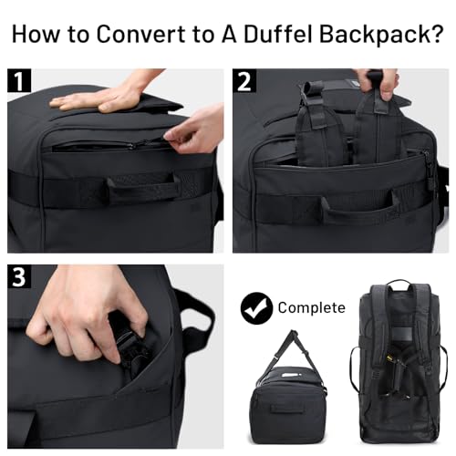 MIER Water Resistant Backpack Duffle Heavy Duty Convertible Duffle Bag with Backpack Straps for Gym, Sports, Travel2