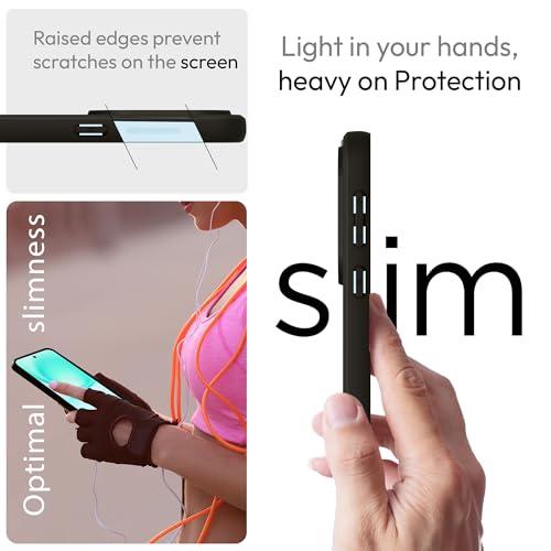 Image of KAPAVER Hybrid Series Back Cover Case Compatible with Vivo S30 PRO Mini /Vivo X200 FE 5G (PC+TPU) (Black)
