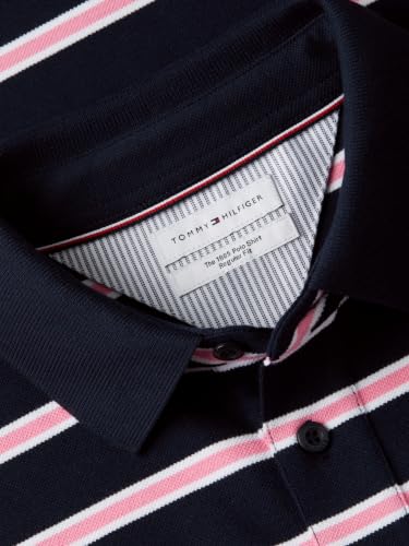 Image of Tommy Hilfiger Men's Short Sleeve Polo Shirts in Regular Fit With Stretch and Organic Pique Cotton