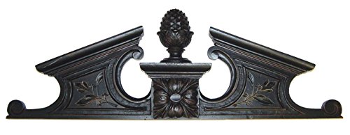 Hickory Manor House Pineapple Pediment Overdoor Decor, BlackBerry