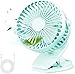 Foseal Ventilateur à clipser 3 vitesses réglables à 360 ° USB - Ventilateur personnel portable rechargeable pour lit, bureau, voiture, poussette, camping, salle de sport (vert)