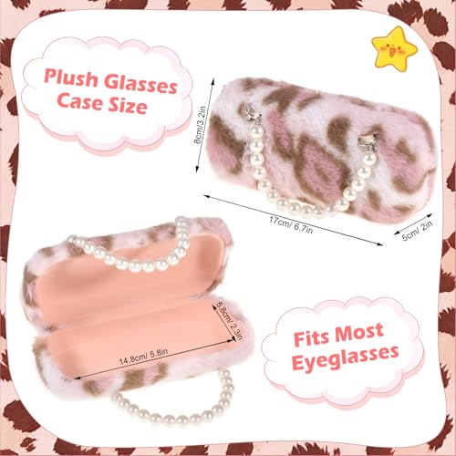 BTHRORO Kinder Brillenetui Hardcase mit Sonnenbrille, Brillenetui Kinder mit Tragegriff, Tragbare Brillen Etui UV-Schutz Sonnenbrille für Mädchen