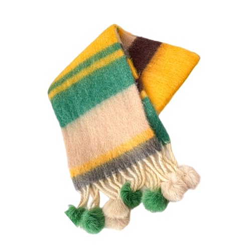 Dopamines Rainbow Kids Scarf Cozy Warmth Soft Knit Scarf Warm Children Scarf Comfortable Wearing Scarf