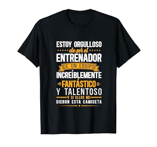 Trainer Entrenador Regalo Camiseta Unisex-Adultos Negro Pequeño Manga de Doble Puntada Jersey con Estampado de Letras para Entrenadores y Deportistas | Ya disponible en tu tienda friki favorita! En mundofriki.es!