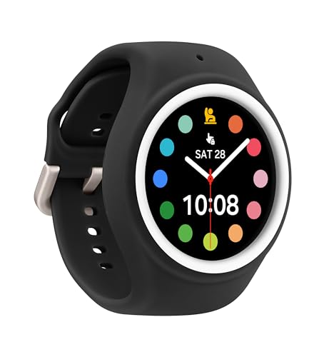 Image of SAMSUNG Galaxy Watch Kids 4, 5, 6, 7, FE Series Band, Smartwatch Replacement Strap for Kids, Silicone Small, GP-TYL305AMBBU, Black