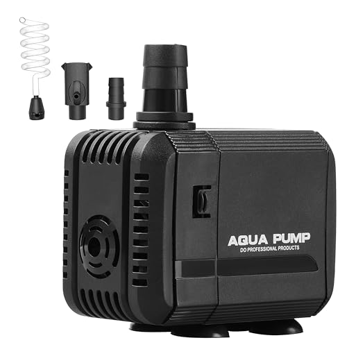 Image of Simple Deluxe 210GPH 8W Water Table Pump (800L /H), Pond Pump with 2 Nozzles, Perfect for Fish Tank, Pond, Aquarium, Statuary, Hydroponics, Black