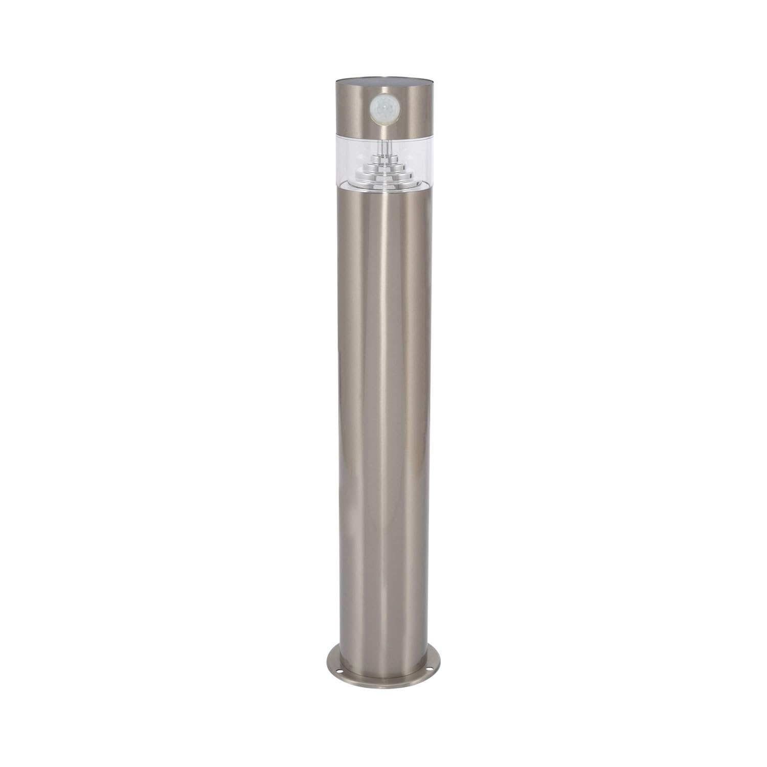 LEDKIA LIGHTING Baliza Solar Exterior LED 1.5W Superficie Pie 50cm con Detector de Movimiento Inti Inox 5000K Blanco Frío