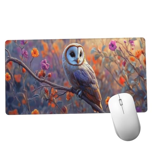 Flor Alfombrilla Ratón 1400x600x3mm Alfombrilla Raton XXL Grande con Base de Goma Antideslizante, Lavable, Accesorios Gaming Pájaro, Ordenador Gamer Regalos, Mouse Pad Gaming Mejora La Velocida Y1044