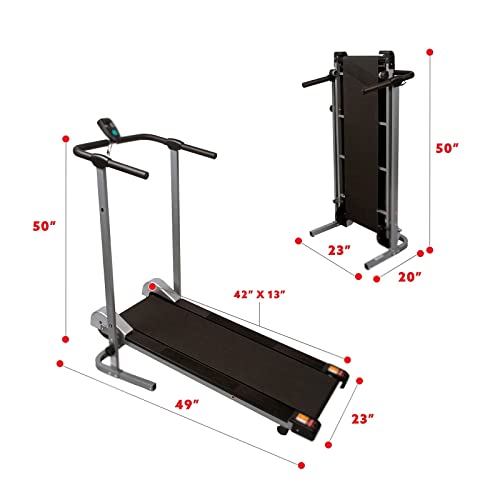 Image of Treadmills Foldable Manual Walking Treadmill Home Display Walking Machine Indoor Exercise Equipment