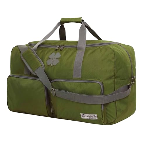 Lucky Travel Duffel Bags 65L, Gym Bag, Travel Bag & Large Duffle Bag for Men, Foldable Overnight Weekender Bags for Women & Men with Adjustable Shoulder Strap, Loden Green