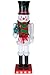 Snowman Nutcracker by Clever Creations | Black Top Hat and Red & Green Scarf with Miniature Christmas Tree | Collectible Wooden Holiday Nutcracker | Festive Holiday Decor | 100% Wood | 15" Tall