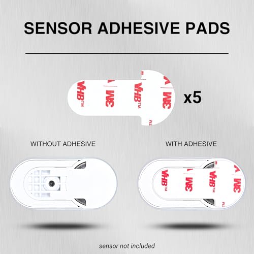 Image of Replacement Adhesive for ecobee Smart Door & Window Sensors and Magnets - Strong Double-Sided Tape for Easy Installation (5 Sets)