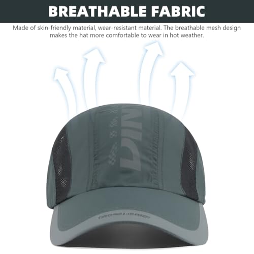 Image of Zibuyu� Baseball Caps for Men Women Sports Cap Breathable Cotton Cap Outdoor Fishing Hiking Adjustable Buckle Closure Summer Cap - Green /Grey /Black