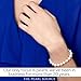 The Pearl Source White Freshwater Pearl Bracelet for Women - Cultured Pearl Bracelet in 14k Gold Plated Sterling Silver Clasp with Genuine Cultured Pearls, 8.0