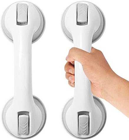 Newthinking Suction Grab Bars for Shower, Portable Bathroom Suction Shower Handles with Suction Cup for Elderly, Children and Disability Aids (2 Pack)
